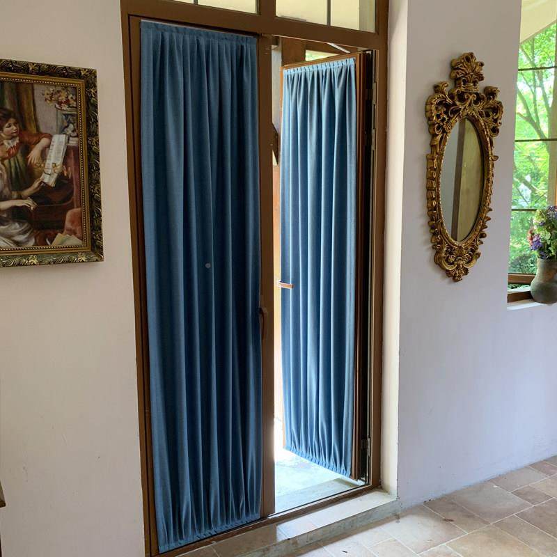 魔术贴窗帘细麻蓝色玻璃门025新款2防晒隔飘窗阳台遮遮光99小窗户,居家布艺,定制窗帘,淘宝优惠券,粉丝福利购,淘宝优惠卷