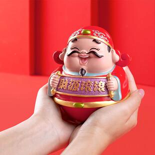 室妙工坊不倒翁财神爷件可爱发摆财办饰公中国风礼品装M66869品客