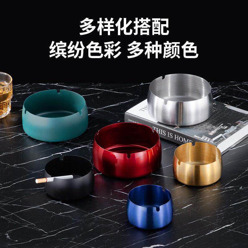 不锈钢烟灰商用防风缸家用网吧7456-74酒店宾馆餐厅场广告礼品定