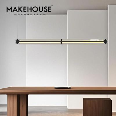 高设端光影玻餐式厅吊灯意极简约现代计师吧岛台几何R238一字长条