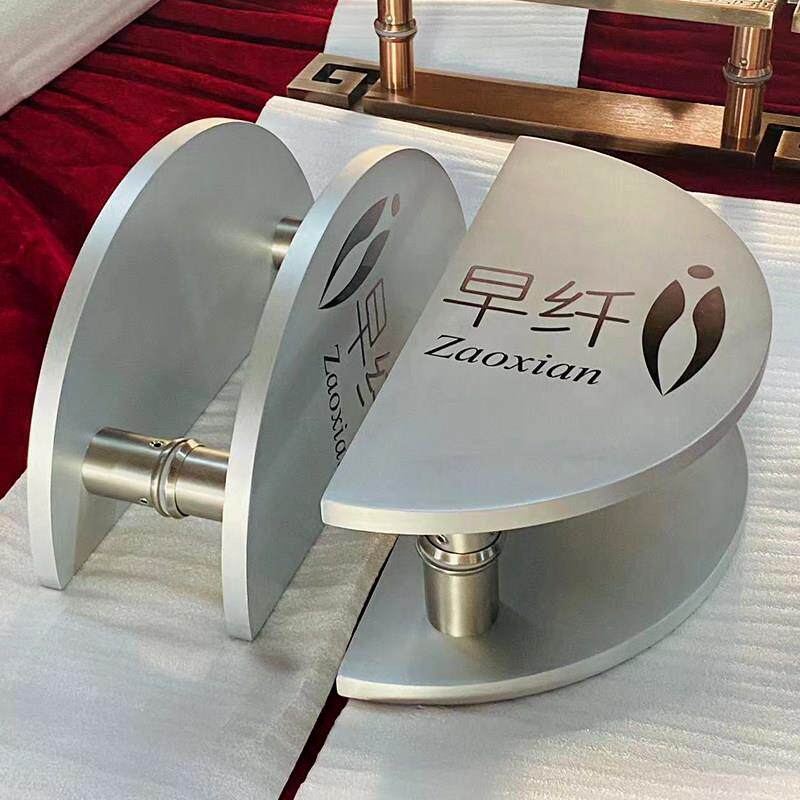 不锈钢门半圆拉手黑色金色银色玻扶璃门把手无框大门手有推拉木手