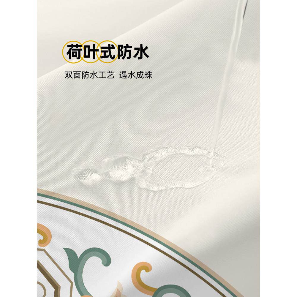 新帘型中国风加浴帘防水布厚防霉SSQ-2404浴帘高浴室淋浴档隔断无