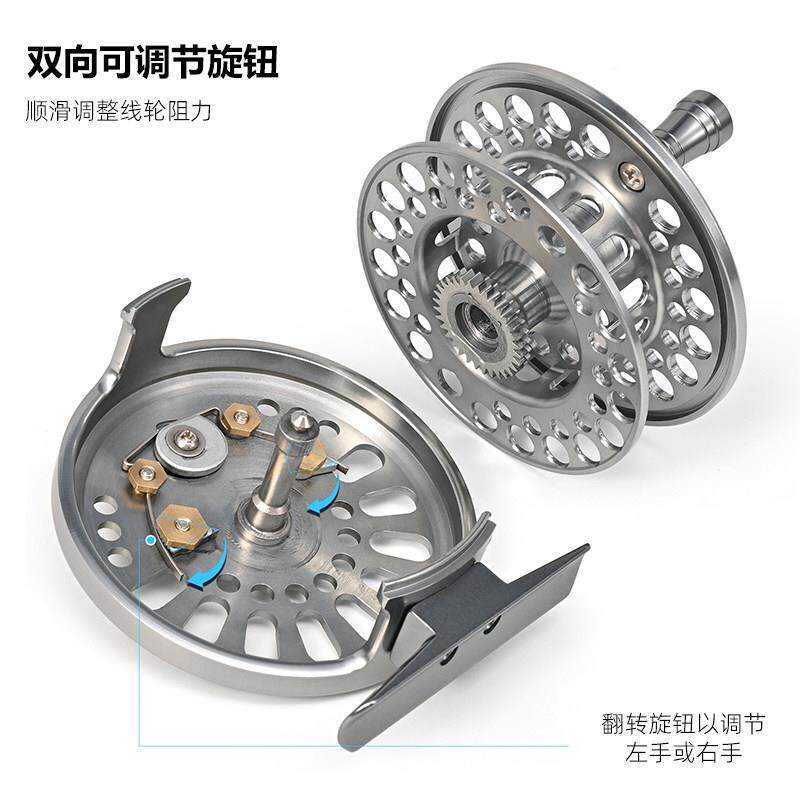 现典代古典飞钓轮4 CDB古金属GTN轮飞蝇2轮1号号号号5号6号飞钓轮