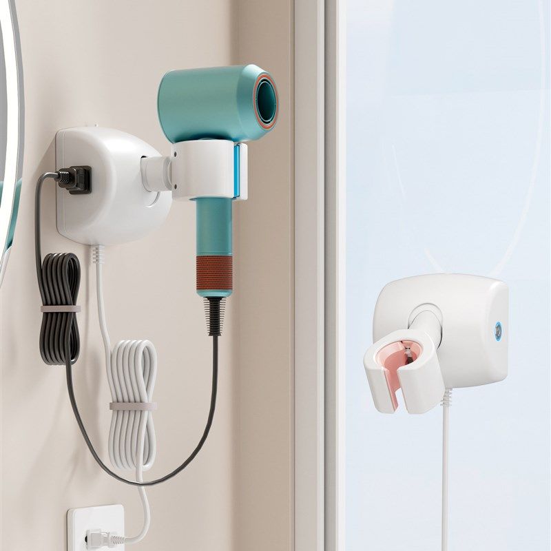 卫生间懒人电动吹风机支架壁挂式免打孔上墙摇头电吹风机解放双手,家庭/个人清洁工具,吹风机置物架,淘宝优惠券,粉丝福利购,淘宝优惠卷