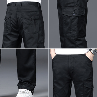 夏季薄款透气耐磨工装裤男干活修车耐脏抗撕裂工作裤宽松直筒长裤