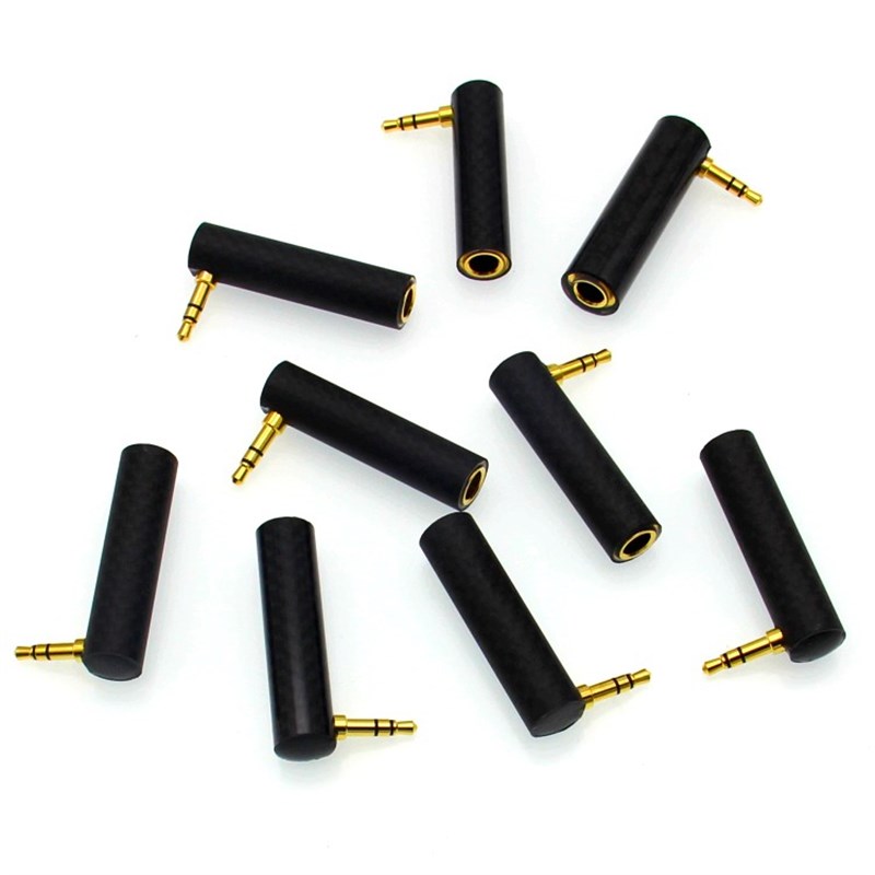 发烧级镀金弯头3.5MM公对r6.5MM母 L型 6.35耳机公转母转接头90度