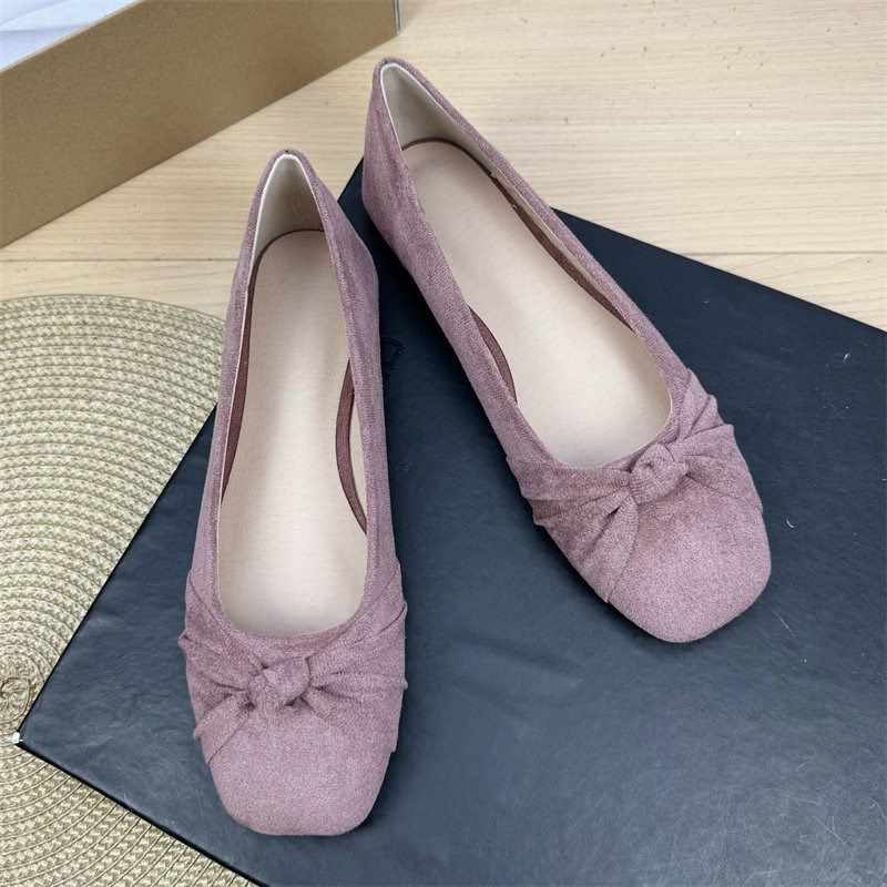 甜美简约奶奶鞋2025年新款四季可穿豆豆鞋百搭蝴蝶结平底单鞋女,女鞋,浅口单鞋,淘宝优惠券,粉丝福利购,淘宝优惠卷