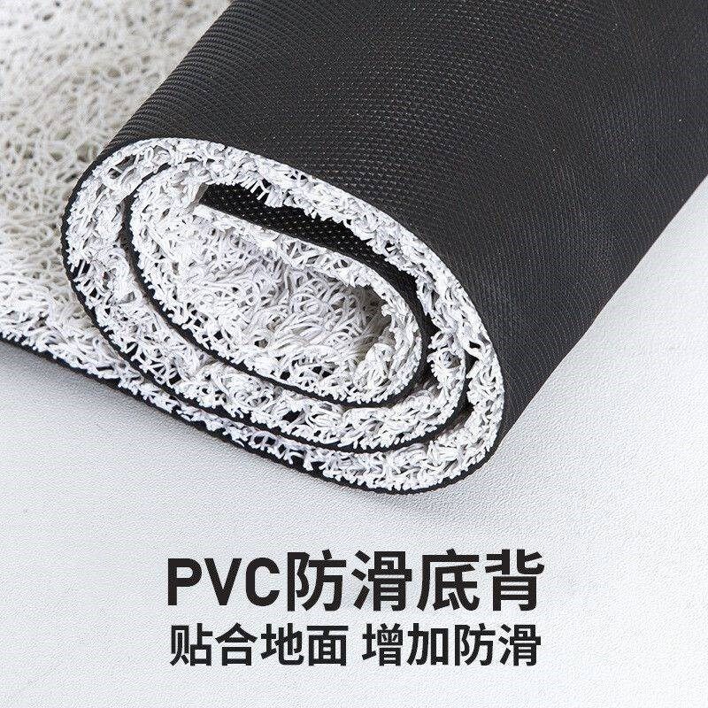 除尘玄关门垫丝圈入户门厅地垫PVC拉丝椭圆印花字母地毯