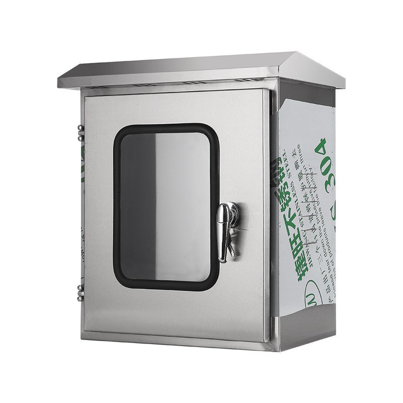 双层门304不锈钢配电箱户外防雨防水监控仪表箱室内外立柱控制箱