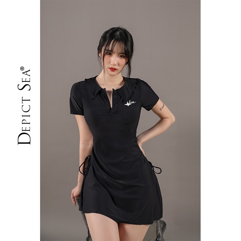 绘海大码泳衣女200斤孕妇胖mm遮肉连身显瘦平角裤温泉保守游泳装