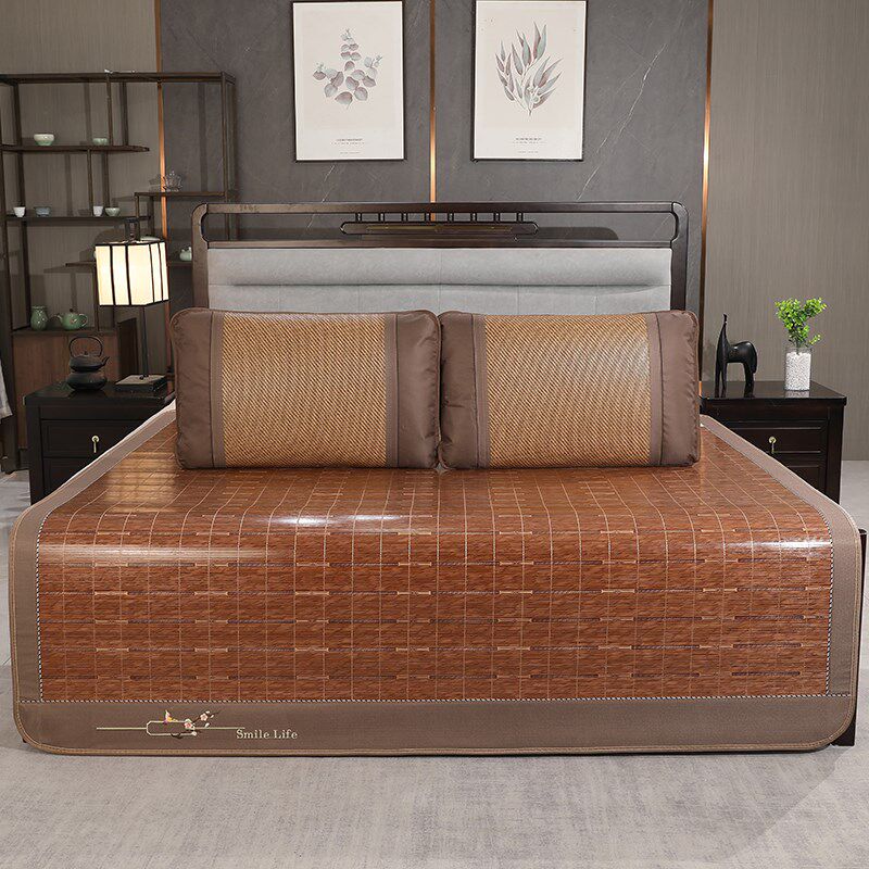 凉席竹席1.8直筒1.5m折叠双面加厚1.4/1.35/1.2/1.6定制两米夏0.9