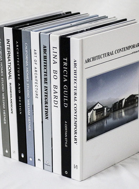 现代简约建筑装饰书样板间别墅办公室书架书P房桌面摆件拍摄道具