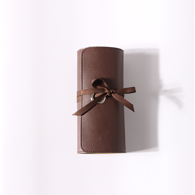 皮质彩绘铅笔防震收纳笔帘24/36/48/72支彩铅笔帘笔卷笔袋