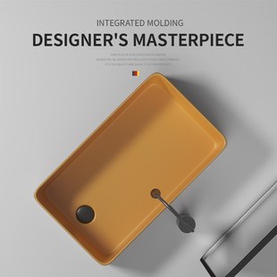 洗衣机台上盆陶瓷阳台左右侧边下水洗手盆家用侧排偏口Z偏孔洗漱