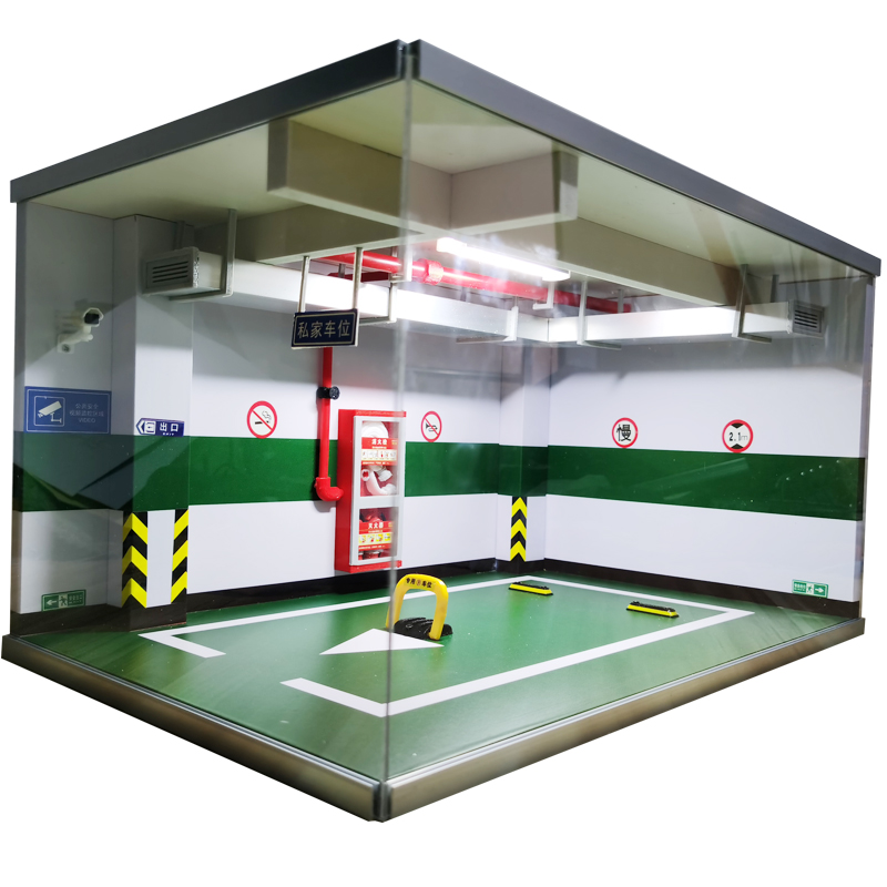 儿童模型车汽车车模立体地下车库停车场模型场景玩具1 18成品