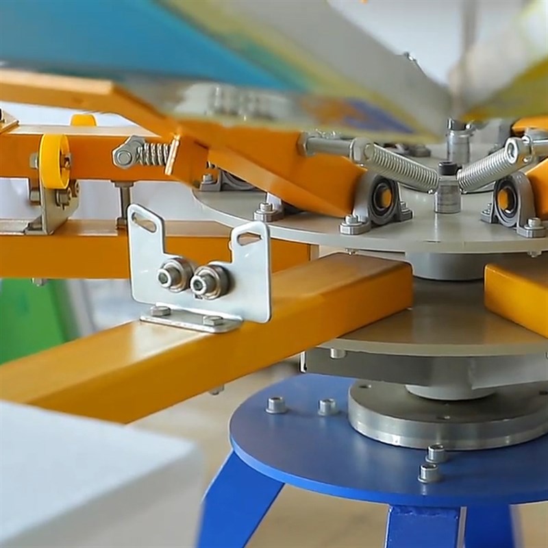 丝印机6色6工位套色印花机服装丝印台T恤多色布料丝网印刷设备