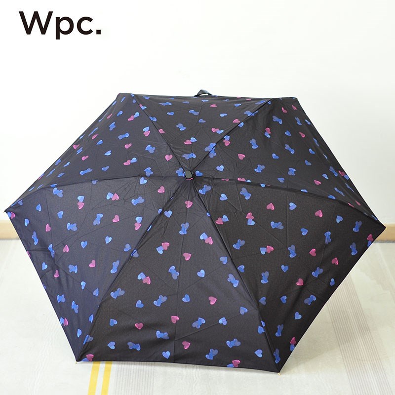 Wpc.折叠印花雨伞五折伞卡片伞拒水便携小巧迷你轻量晴雨伞易收纳