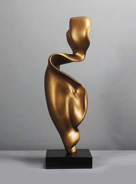 雕塑摆件抽象艺术品现代简约软装饰品玻璃钢家居样板房间客厅陈设