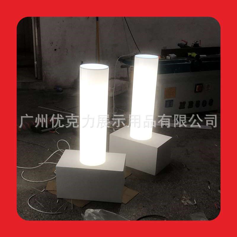 厂销乳白亚克力圆管圆棒加工有机玻璃圆管高透光灯箱发光圆管展品