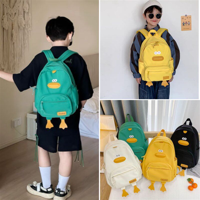 儿童背包男孩外出旅游轻便可爱鸭子女孩双肩包卡通宝宝幼儿园书包