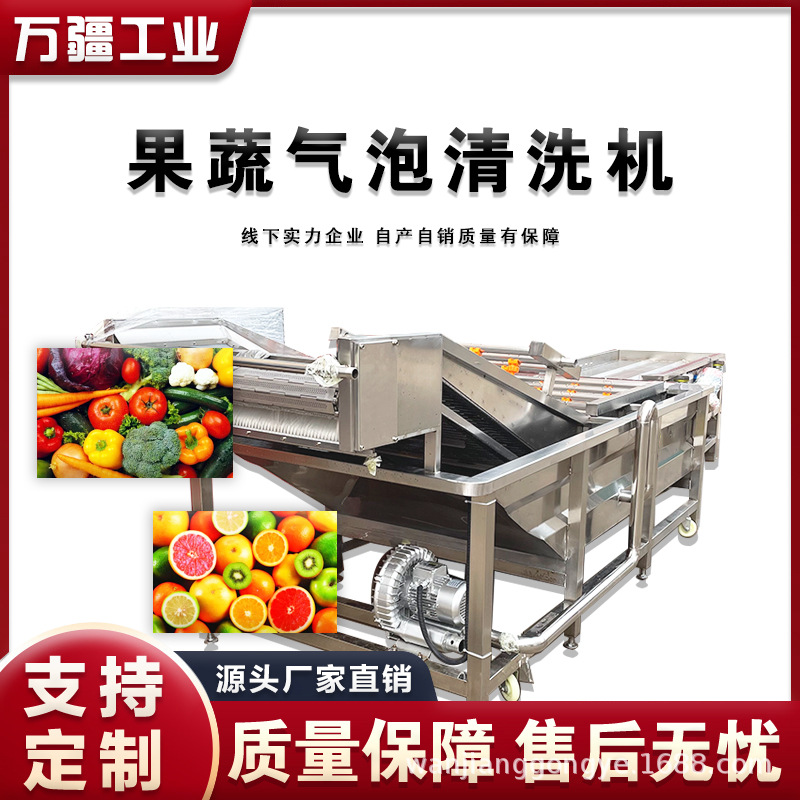 3米小型水果蔬菜气泡清洗机腌黄瓜清洗脱盐机鲜辣椒臭氧机械