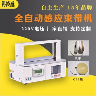 凯洛威自动束带机纸带塑料带小型打带机轻物卡片自动纸带捆扎机