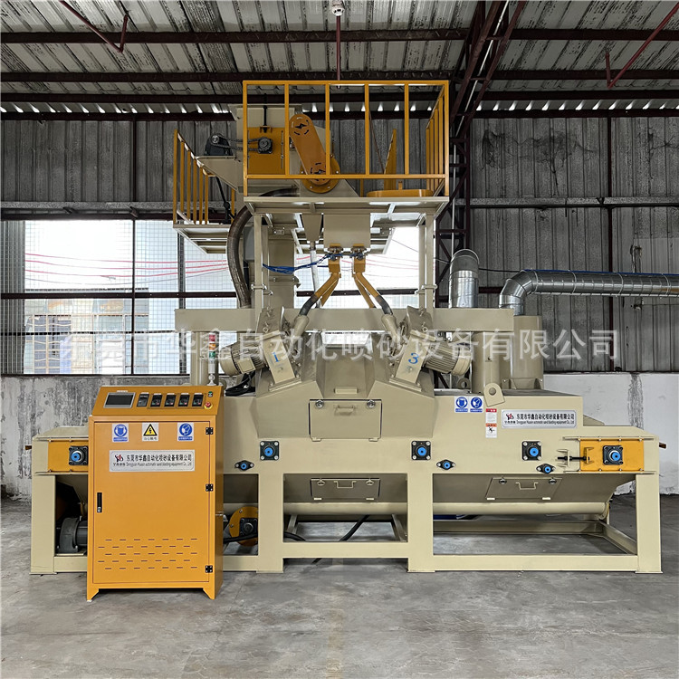 广东抛丸设备厂家定制型全自动通过式抛丸机型材石材无气打砂机