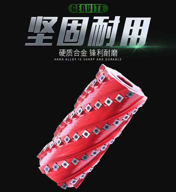 菠萝刀款四面刨仿型铣螺旋刀轴刀头120*40*120T重切和轻切款