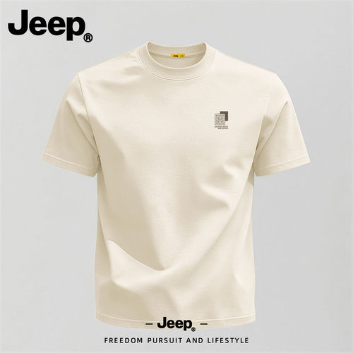 Jeep吉普夏季纯棉大码短袖T恤男