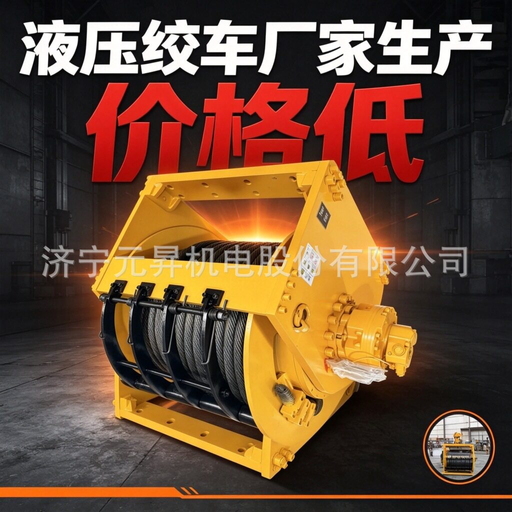 岩心钻机安装8吨液压绞车牵引稳定安全使用风电场吊装起重设备