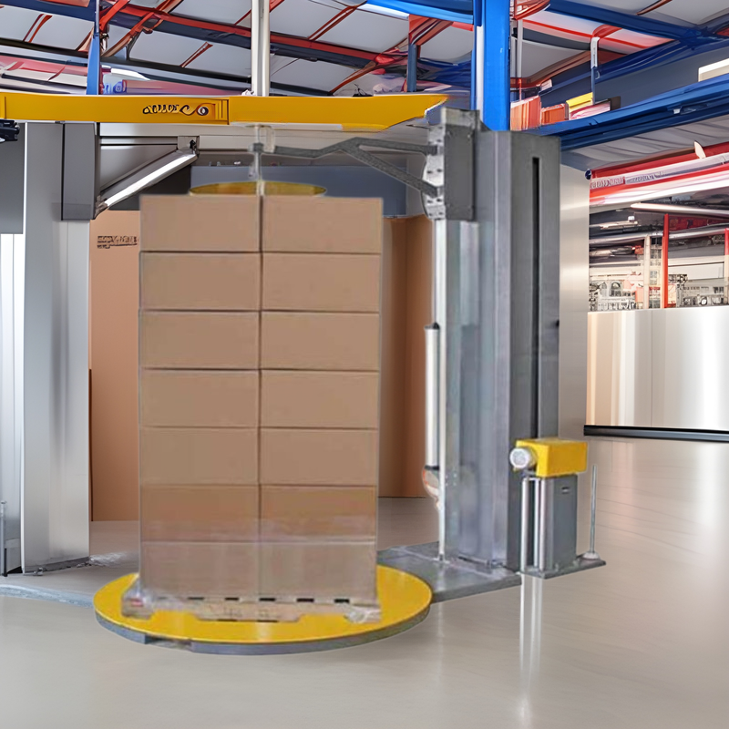 预拉伸型缠绕机器工业托盘缠绕膜机拉伸膜加压自动缠绕机智能