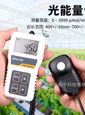 跨境款APM130高精度分体式数字光能量计光谱照度计光照计ppfd