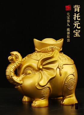 纯黄铜象DXCQG储蓄罐2023新铜大吸收装饰大象门对廊铜大蓄象储罐