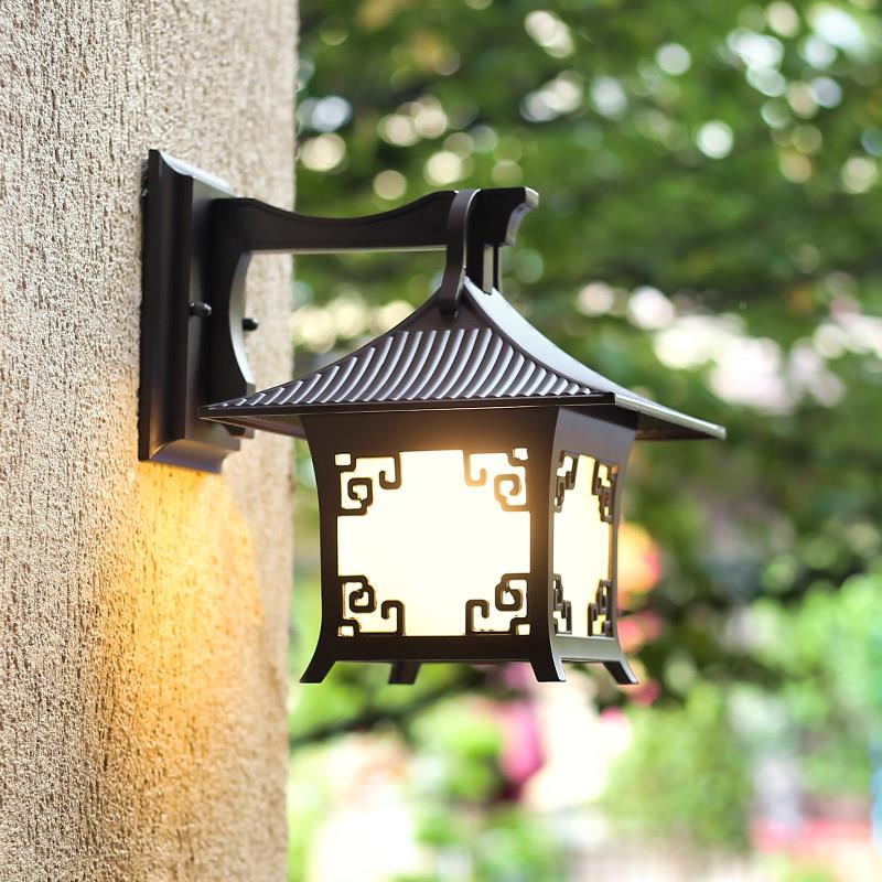 太阳能墅户外阳壁灯新中台式古别花园外墙室外仿古民宿复过道墙灯