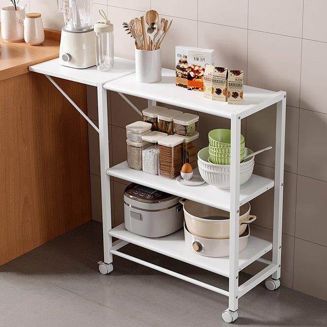 厨房置物架落地多层微波炉咖啡机锅具收纳层架餐柜移动推车喂养台