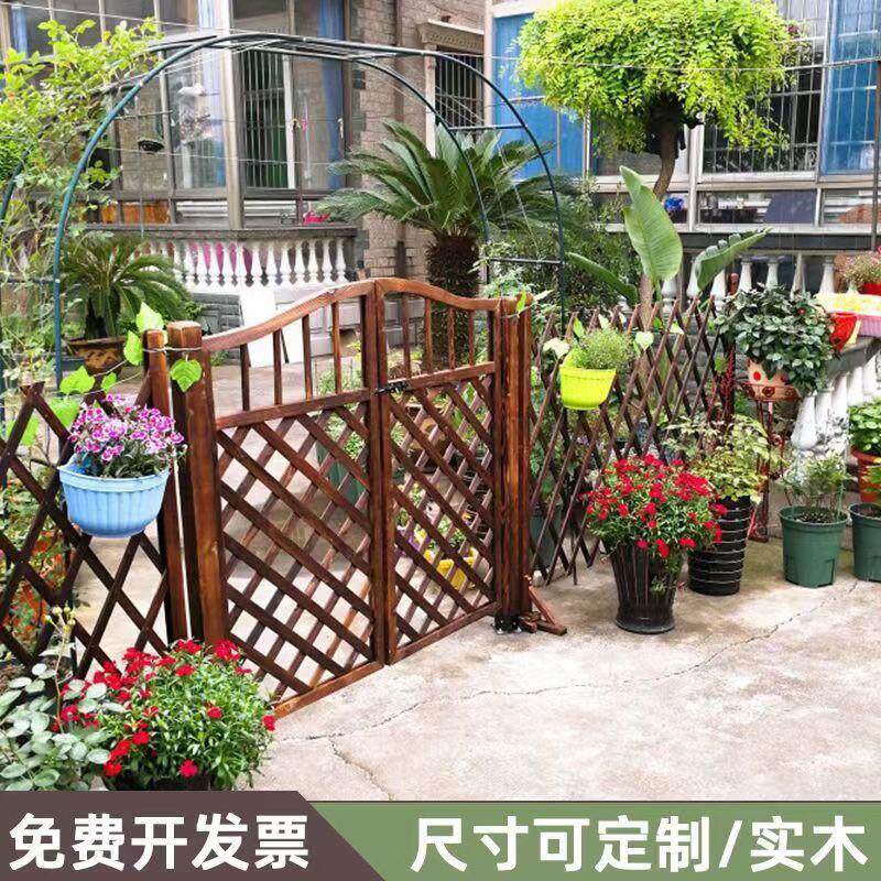 防腐OQP菜园木木栅栏门户外庭院围栏网门格实木园菜地花院子田园