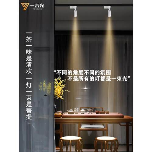 商一束光聚ZZR光射灯小角度度58度1度茶室餐饮火锅3店铺用暖光轨