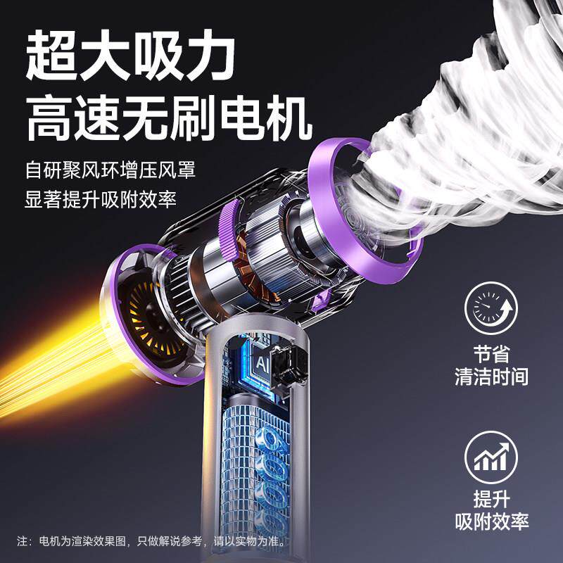 吸尘器手持小型牀上清理大吸力小型家用沙发牀垫宿舍卧室地上两用