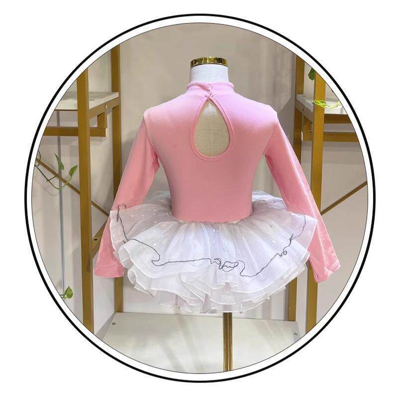 秋冬季儿童舞蹈服长袖女童中国舞练功服加厚少儿形体服芭蕾舞服