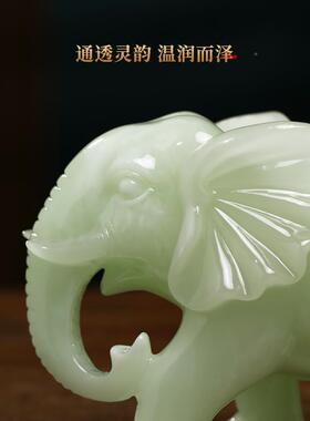吉如意大象关摆件一对祥JS-20240家居客厅入玄电视户柜装饰品乔迁