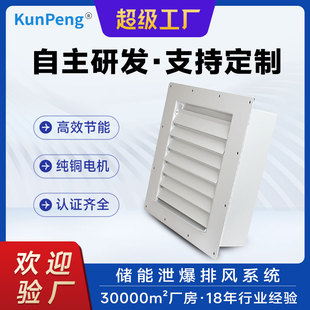 集装箱通排风泄压泄爆系统暴力防爆风扇 电动百叶储能泄爆排风机