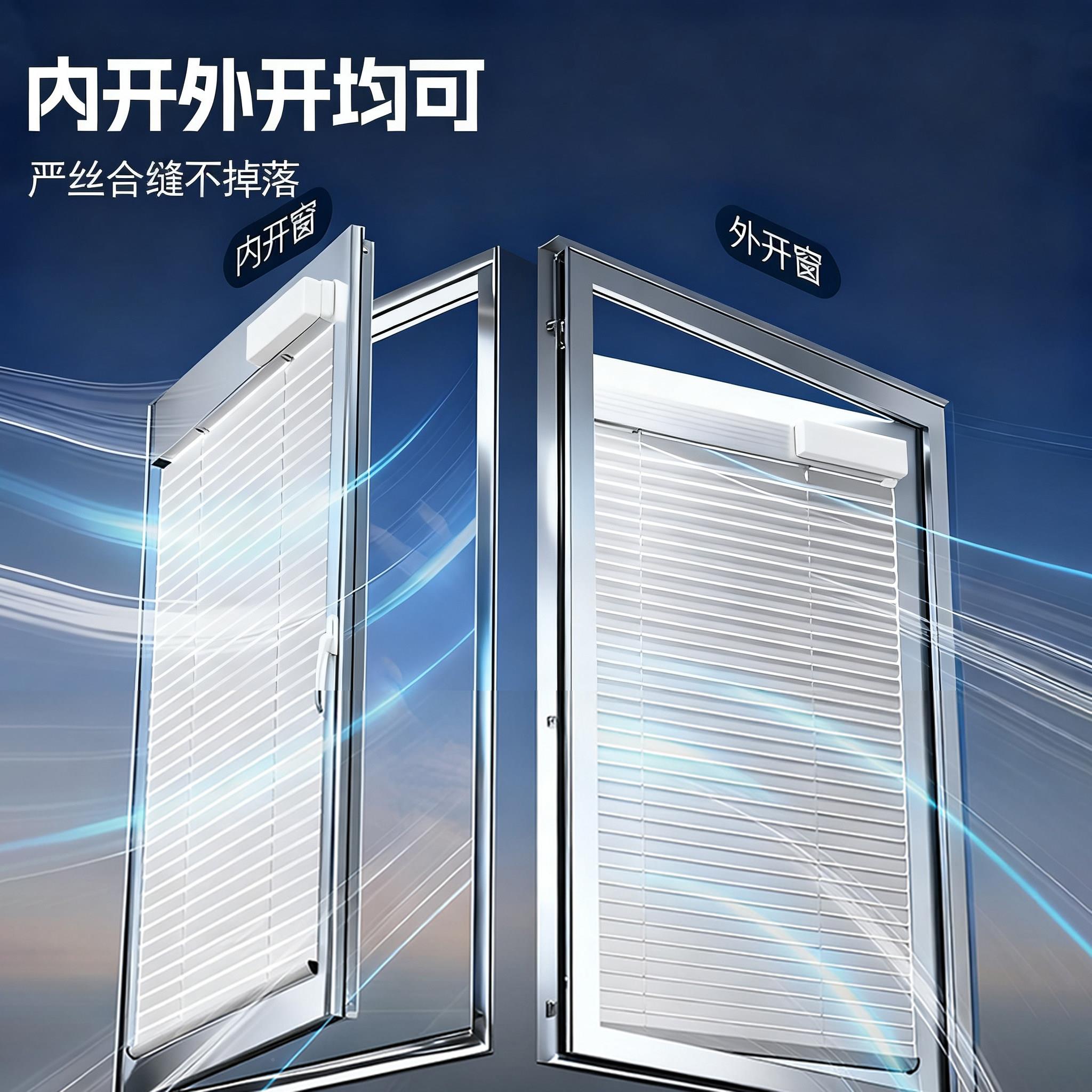 梦之窗窗绳内嵌升降百叶帘MZC-11-12025新款开内窗专用遮光防水电