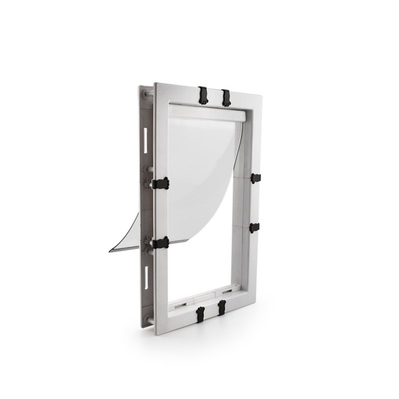 狗门宠物门洞大狗进出门白色大号安装简易大犬宠物围栏狗掌印