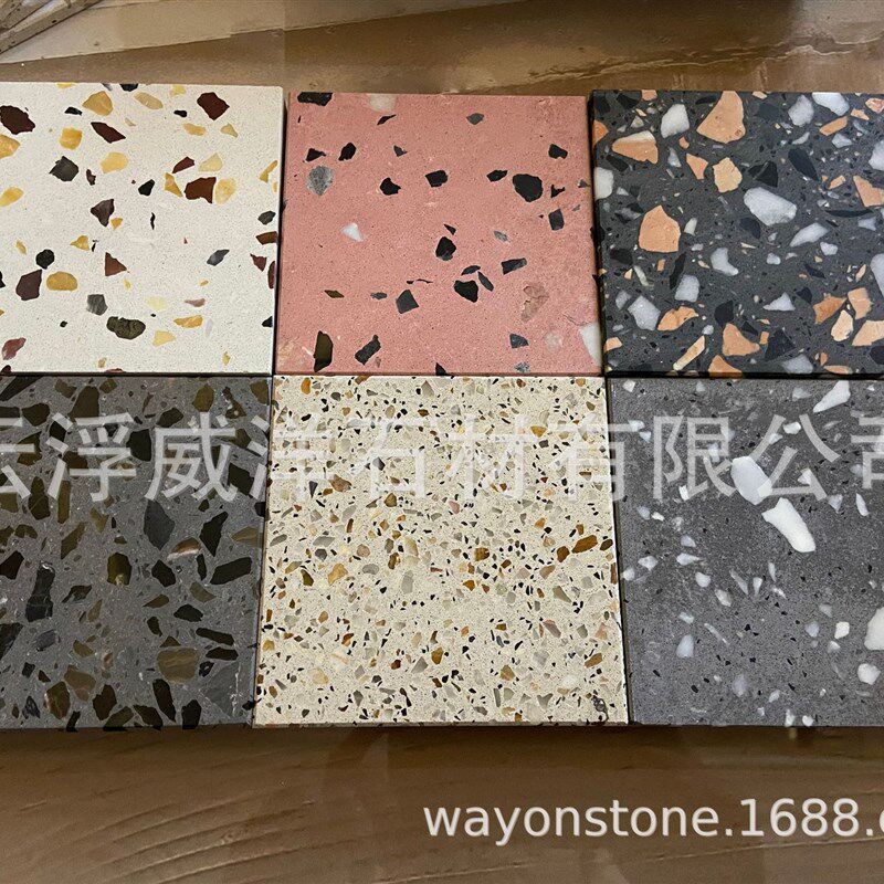 【可设计】多色通体真正水磨石地砖600x600防滑亮哑面商场地铁站