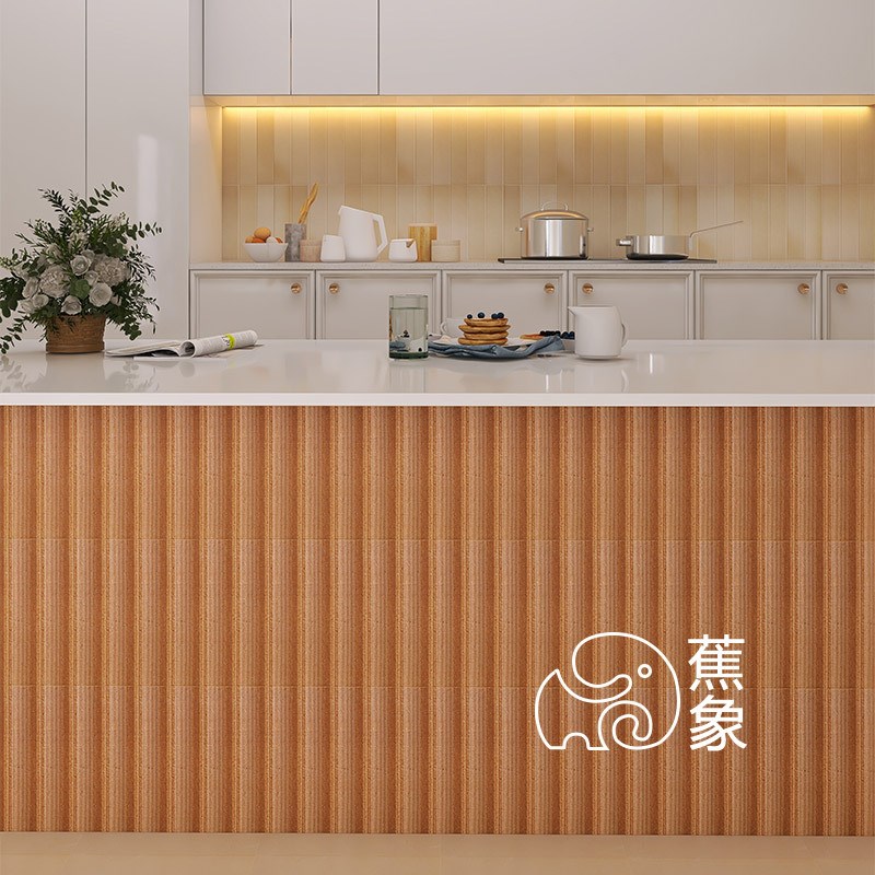 凹面弧形手工砖咖啡店吧台墙砖U型门面造型哑光通体长条竹陶瓷砖