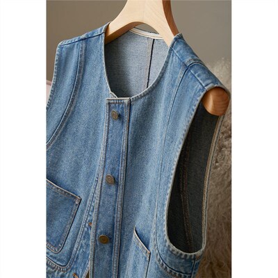 牛仔马甲女新款品质潮流时尚春秋无袖百搭宽松设计感