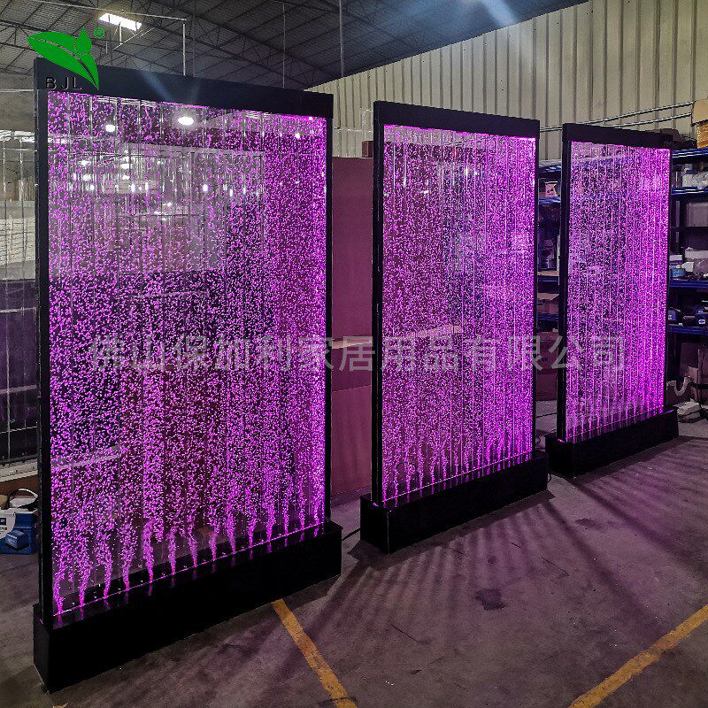 工厂制作水幕墙流水墙流水屏风发光餐厅水幕鱼缸隔断水帘摆件装饰