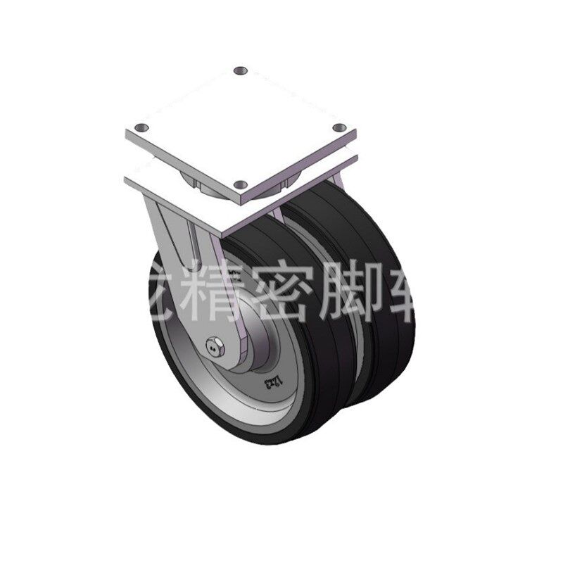 1.8吨超重型丁晴橡胶超重型脚轮高耐磨高弹性脚轮工业万向双轮