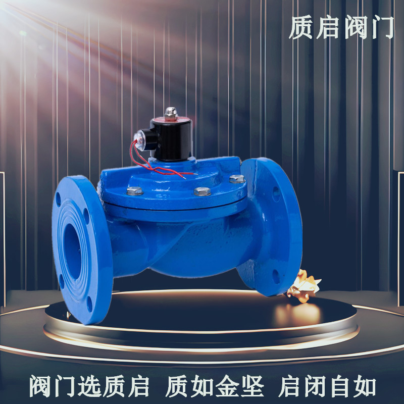 ZCS水用先导式铸铁电磁阀蒸汽阀质启DF法兰电磁阀常闭型220V24V