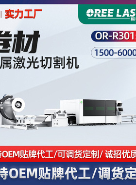 欧锐卷料激光切割生产线 激光切割一体机2000瓦高精度激光切板机